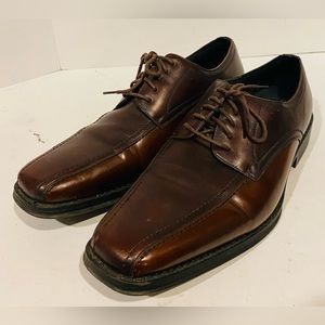 Mens Claiborne Brown Dress Casual Leather Shoes Oxfords Size 12M